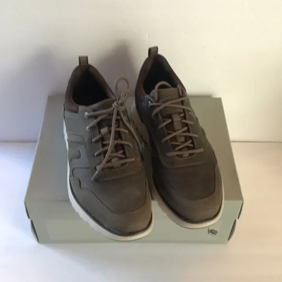 Rockport Mens PulseTech Sport Ubal Sneakers  Size 9.5 Wide Olive & Brown - Picture 2 of 15